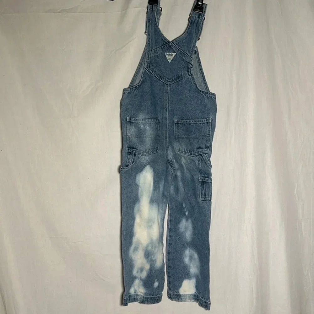 OshKosh super distressed / bleached overalls size 5